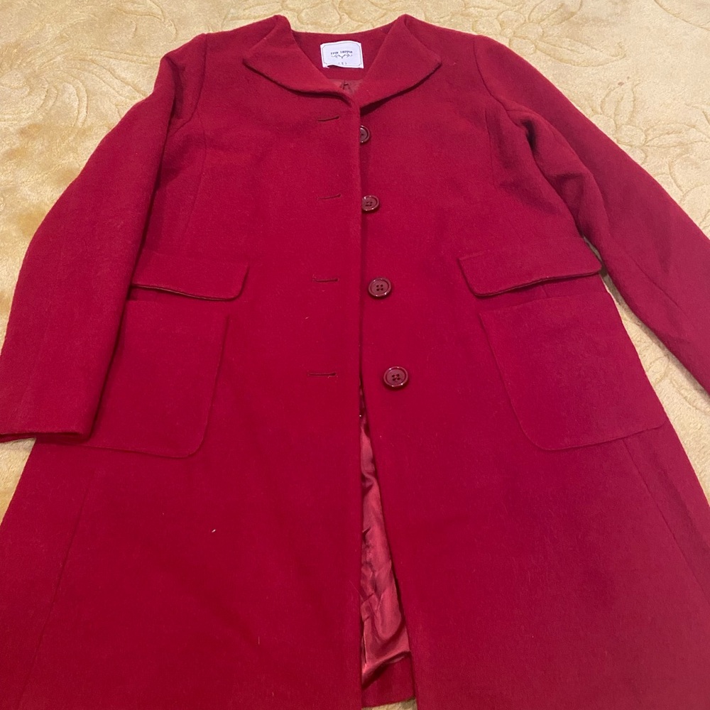 Red wool coat
